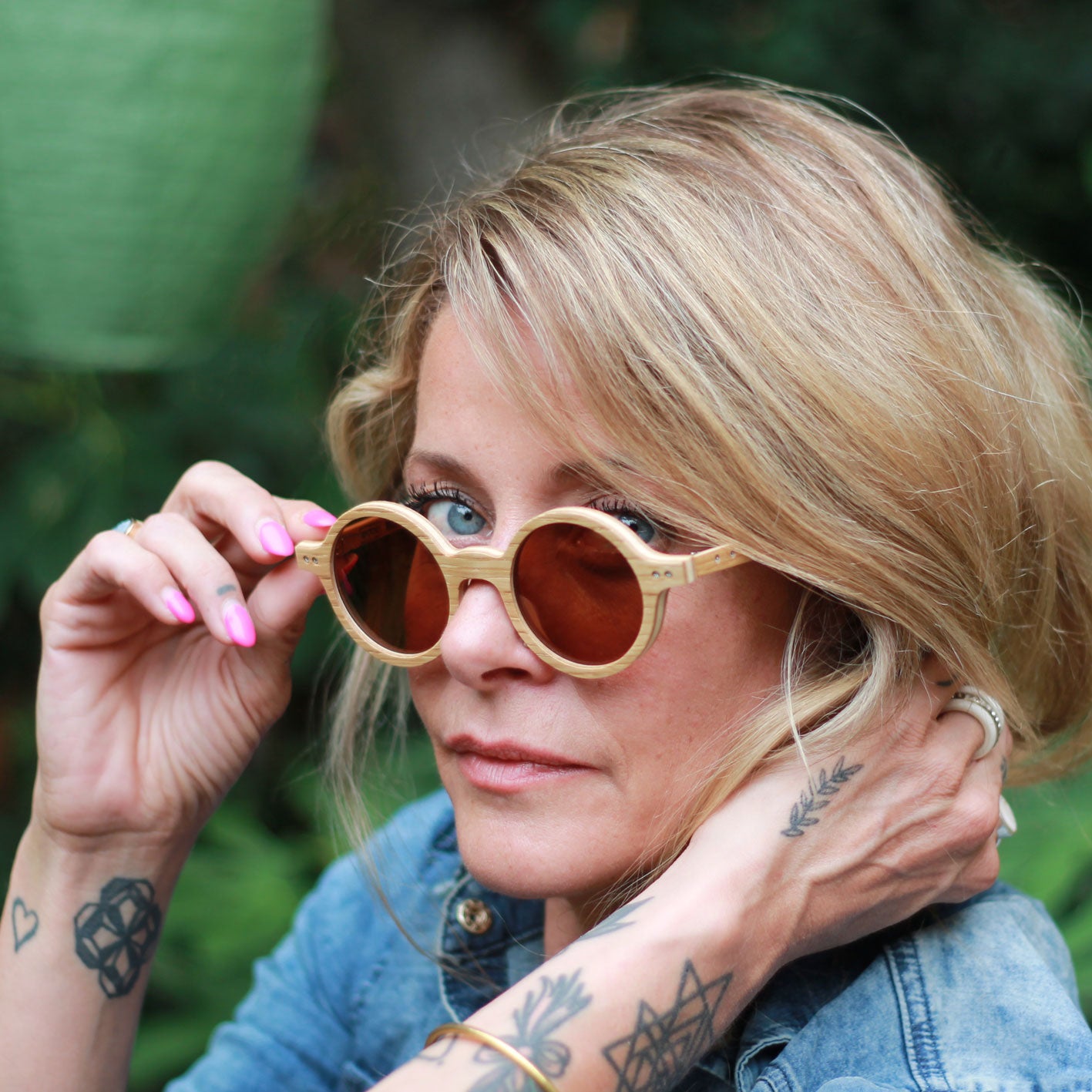 Lunettes de soleil en bois de chêne