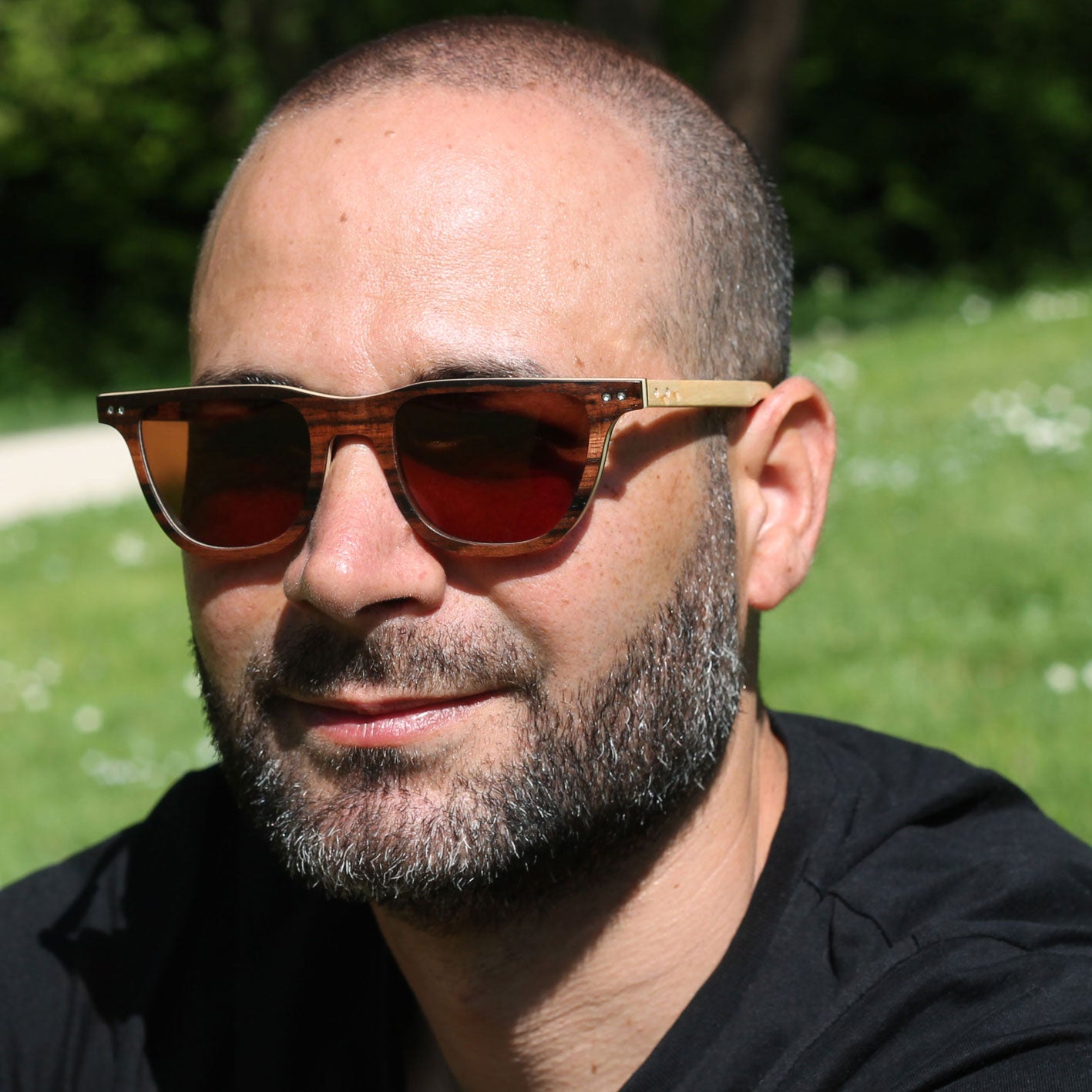 Lunettes de soleil en bois d'ébène