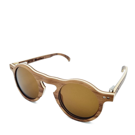 Lunettes de soleil en bois de noyer
